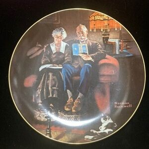 Norman Rockwell “Evening’s Ease” Collectible Plate